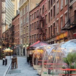 small business in city using a working capital loan to expand their business by providing outdoor seating