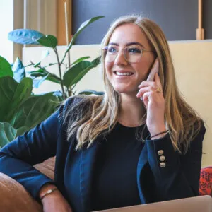 Business woman on cell phone