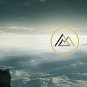 Man Standing on Mountain Top + PEAC Solutions Logo