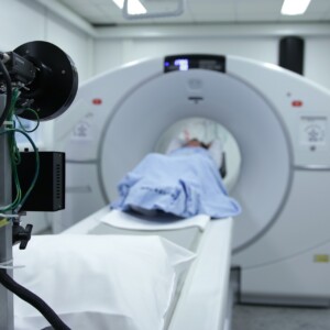 Patient in MRI machine